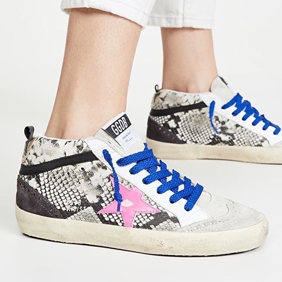 Golden Goose Shoes - Golden Goose Snakeskin Midstars